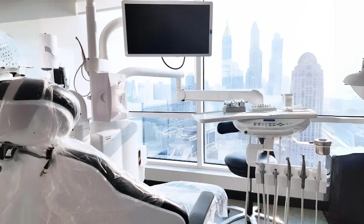 Dental cleaning room of black diamond medical clinic in Dubai